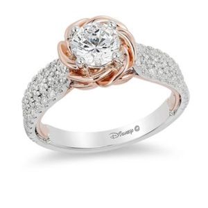 Disney Belle 1-1/4 CT. T.W. Diamond Rose Frame Engagement Ring 14K two-tone Gold